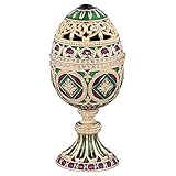 Design Toscano The Emerald Collection Faberge-Style Enameled Minishka Egg
