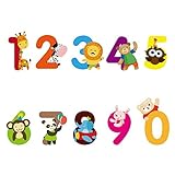Weryn（TM）1セットのか??わいいホームインテリアPVCかわいい番号動物のウォールステッカー子供のベッドルームベビールームリムーバブル再利用可能な3.3×3.5