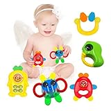 BabyPrice 5pcs Baby Teether Toy Set, for infant & toddler, Eco friendly, Non-Toxic, Freezer-safe by 