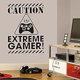 Gamer壁デカールステッカー – ビデオGamer面白い誕生日ギフトビニール壁ステッカー用キッズ部屋/ Boysベッドルームの装飾