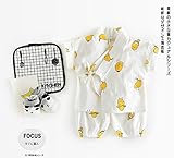 SARIA 新発売 ベビー服　肌着 柔らかい浴衣　和尚服　ロンパース　和装フォーマル　上下セット カバーオール 赤ちゃん　新生児　服　 (73＃, 半袖ホワイト)