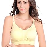Ancdream マタニティ ブラジャー 授乳 2Wayオープン ノンワイヤー (M, イエロー)