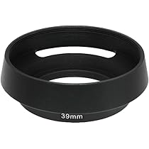 Amazon | uxcell 39mm レンズフード 金属製ねじ込み式マウント