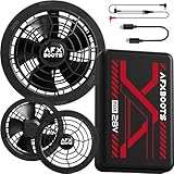 【2024最新 28V暴風ファン 25000mAhバッテリー】LABWIND ファンバッテリーセット 空調ファン ファン付きベスト対応 5段