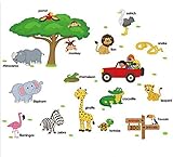 Cartoon Animal Flower fairy Easy Peel Wall Stickers Children's room Kindergarten Bedroom Removable H