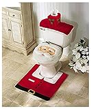 Genericサンタトイレシートカバーとラグセット(標準サイズ、サンタトイレシートカバー)