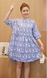マタニティウェア 服 レジャー ワンピース プリント ゆったり カジュアル ワンピース 妊婦服 産前 産後 レディース マタニティワンピース XXL 写真色