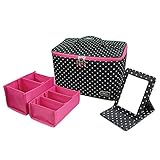 アットファースト メイクボックス 3点セット プレーンドット ブラック AF8191