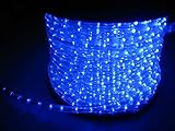 LUISHA 100ft Blue 13mm LED Flexible Rope Light Kit for Indoor / Outdoor Lighting Home Garden Patio S