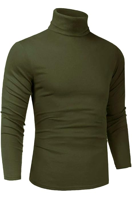 Long Sleeve Pullover Turtle Neck Shirt 