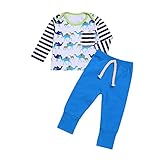 Tovadoo 子供服 ベビー服 男の子 トップス+ズボン 秋冬 長袖 駱駝柄 縞模様 パジャマ 保育園 旅行 プレゼント