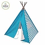 KidKraft Starry Skies Teepee Tent Turquoise Blue [並行輸入品]