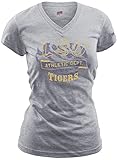 NCAA LSU TigersレディースフィットカレッジロゴVネックTee S ホワイト