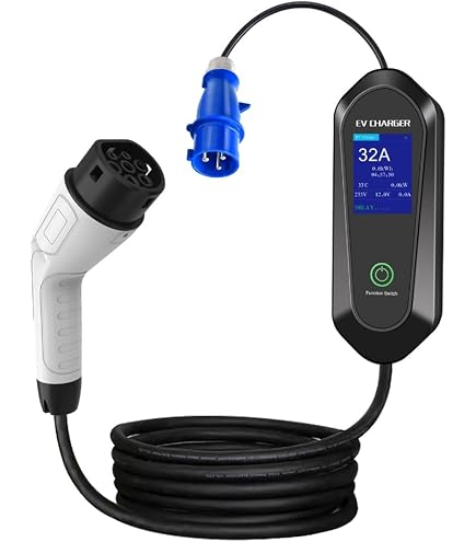【新品未使用】純正　EV充電ケーブル　充電器　電気自動車 Amazon.co.jp: Jalucdnry 7KW 32A 1相ポータブルEV充電器 電気自動車