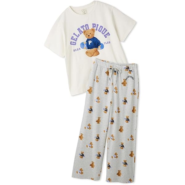 【新品未開封】パウダーベア　刺繍ボーダー　ロングパンツ Amazon | ジェラートピケ オム メンズ パウダーメランジボーダーロング