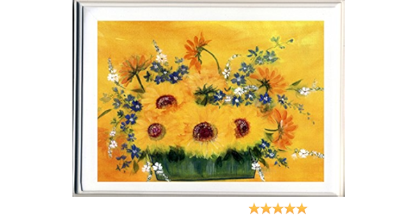 Amazon 風水花の絵 金運 恋愛運 ヒマワリ アートフレーム ポスター オンライン通販