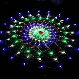 Fuloon　直径1.5M  スパイダー網☆イルミネーション　160球防水LED カーテンライト　LED イルミネーション 屋外装飾用　防水国際基準IP44　8種類点滅モード 窓やベランダ クリスマス