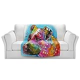 ブランケットウルトラソフトFuzzy 4サイズ！DIANOCHEデザインからby Dean Russoピットブル犬26ホームDecor Unique Designer芸術的スタイリッシュな寝室アイデア