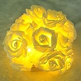dzt1968 2.2 M 20ledシミュレーションバラの花の文字列ライトチェーン装飾チェーン 9*8.6*2.2cm