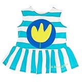 アガタ・ルイス・デ・ラ・プラダ ベビー Agatha Ruiz de la Prada Baby 水色と白のしましまワンピース(お花) 36M