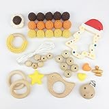 Mamimami Home 歯固め DIY シリコーン クリスマスツリー 木製 看護ネックレス ブレスレット おしゃぶり 赤ちゃんの玩具 噛がため　出産祝い ベビーギフト 男の子 女の子[BPAフリー