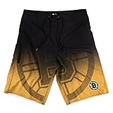 KLEW NHL Boston Bruinsグラデーションボードショーツ、スモール、ブラック