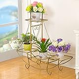 Plant shelf アイアンフラワーポットラック、3段プラントディスプレイスタンド盆栽ホルダーホームガーデンパティオインテリアシェルフホルダー Flower racks ( 色 : C , サイズ