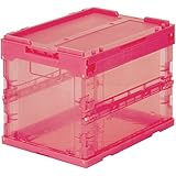 トラスコ中山(TRUSCO) スケルトンコンテナ 蓋付 スケルコンオリコン 透明レッド 20L TR-SC20-R