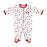 Georgia Bulldogs Red Polka Dotted Footedクリーパー レッド
