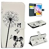 UNEXTATI Galaxy S6 Edge 用 ケース PU レザー 手帳型ケース カバー 液晶保護 カード収納 スタンド機能 Samsung Galaxy S6 Edge 対応 (ホワイト #1