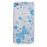 Zeebox Huawei P8 Lite ケース カバー 高品質 TPU保護カバー 衝撃吸収 Huawei P8 Lite 用 超薄型 耐久性 落下防止 生涯補償付き (ブルー #2)