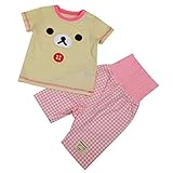 リラックマ パジャマ 綿素材半袖 腹巻付きパジャマ 夏物 rkm-06 95cm コリラックマ