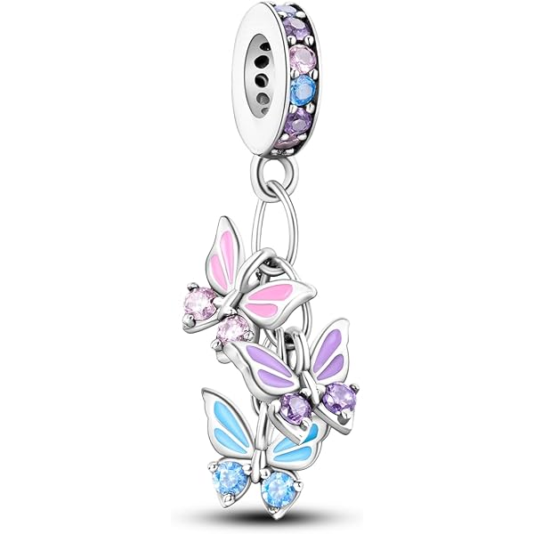 Amazon | Chili Jewelry 輝くバタフライチャームビーズ Pandora