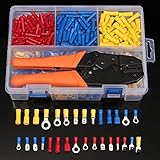 ILS - EC03 780 pieces Electrical Terminals Wire Connectors with Box & Crimping Pliers