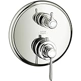 AXOR 16801831 Montreux Thermostatic Trim with Volume Control and Lever Handle, Polished Nickel [並行輸入