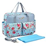 COMVIP 多機能 ファッション マザーズバッグ 防水 ベビー用品収納 トート 外出用 プリント 単肩 カジュアル 生産祝い プレゼント カラーC