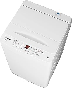ハイセンス 洗濯機 6kg 1-3人用 スリム 最短14分洗濯 シャワー水流 激流洗浄 予約機能 風乾燥 部屋干し 多彩コース 簡単操作 真下排水 一人暮らし HW-K60J