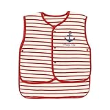 ニシキ ボーダーロングベスト P9048  50-80cm レッド