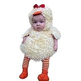 着ぐるみ POTOJP ひよこ コスプレ ベビー服 もこもこ トップス 動物ちゃん 子供用 ロンパース 仮装 ダンス衣装 コスチューム 赤ちゃん 出産祝い 寝相アート 日常着 コスプレ 干支 年賀状 