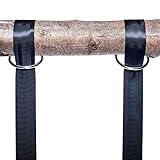 ツリースイング& Hangingハンモックブランチストラップ大人&子供の2のセット – Heavy Duty – ステンレススチールリング&ロックカラビナ – Up to 2000lbs容量 – ライ