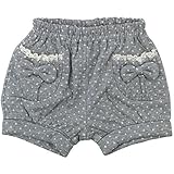 【秋冬物】(日本製) Pample Mousse(パンプルムース) 接結水玉かぼちゃパンツ 90cm /GY NO.DP-53302