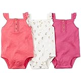 カーターズ Carter's 女の子用コーラルモロッカンガールノースリーブボディースーツ3枚セット (18months(78-83cm)) [並行輸入品]