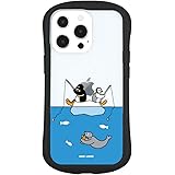 グルマンディーズ ピングー iPhone13 Pro(6.1インチ)対応 ハイブリッドクリアケース 釣り PG-80B