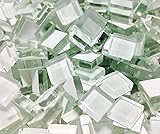 【工場直販】ガラスモザイクタイル◆◆◆カラフル8色・大容量2000ｇ[2000ピース以上] ◆◆◆DIY ハンドメイド クラフト オリジナル 手作り 10mm角 (2000 g, クリア)