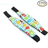 Pack of 2 Baby Stroller Sleepingベルトカーシート安全ヘッドサポート、ブルーフクロウパターン