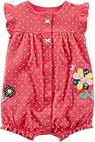 カーターズ Carter's ロンパース 半袖 ショートオール ベビー服 女の子 フラワー (12M (72-78cm))