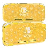 Switch lite ケース Switchライトケース スイッチライト カバー スイッチライト 貝殻紋 シェルパターン デコ可能 偏光色 キラキラ紙 光沢紙 オーロラカラー ハート