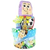 おむつケーキ トイストーリー ウッディ バズライトイヤー 2段 出産祝い ベビーギフト タオル ぬいぐるみ toystory1_2