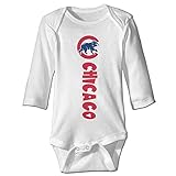 Kamifa カミファ シカゴカブス チャンピオン 世界一番 長袖ボディースーツ ベビー服 ロンパース 幼児 かわいい White 18 Months