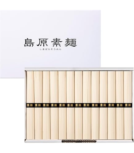 Amazon.co.jp: 島手そうめん販売 島原手延素麺 細糸の舞 化粧箱入 50g